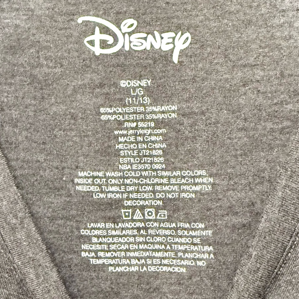 Disney Mickey Mouse Gray 2025 Short Sleeve Top Women’s Size M - Picture 6 of 6